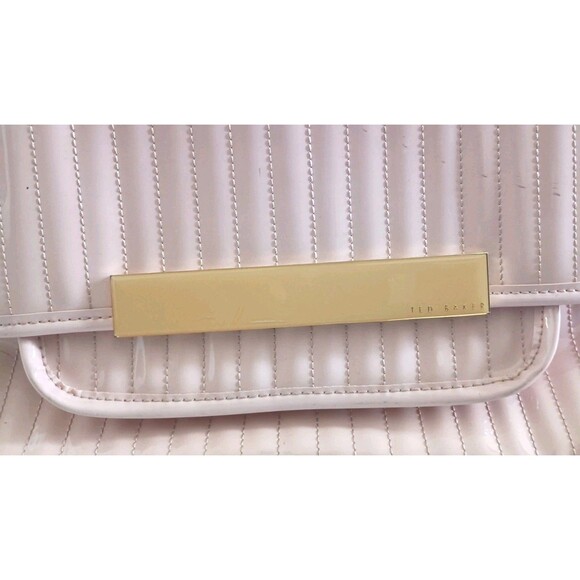 Ted Baker London Handbag Purse Patent Leather Quilted Tote Baby Pink Feminine - Picture 13 of 16